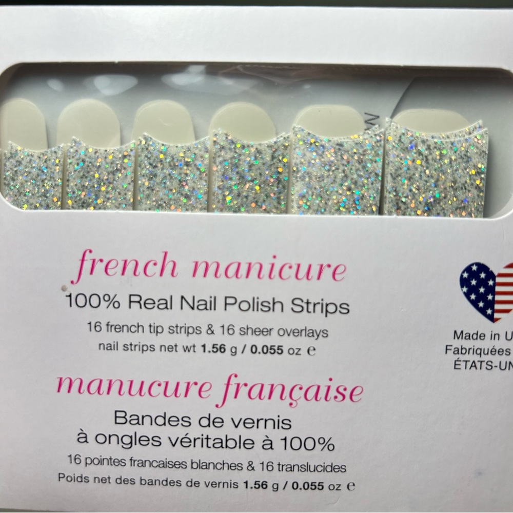 Color Street We’re Meant To Oui Glitter French Manicure Nail Polish Strips